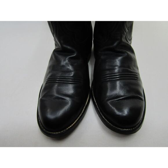 Champion Boot Co. Mens Size 8.5 EEE Black Leather Custom Made Cowboy Roper